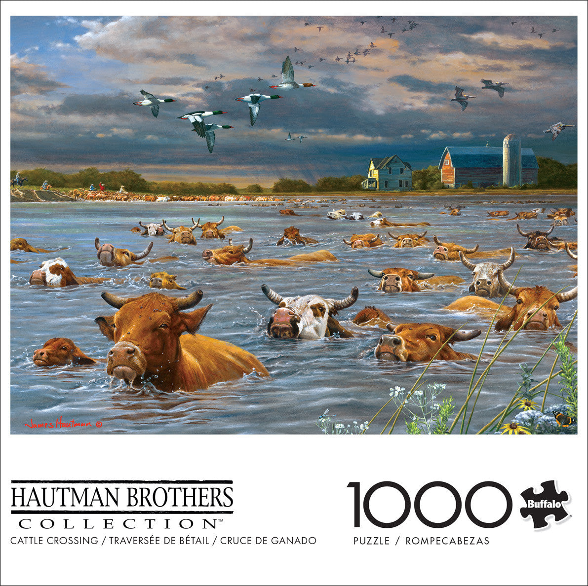 buffalo-games-hautman-cattle-crossing-puzzle-1000-teile-k-he image 4