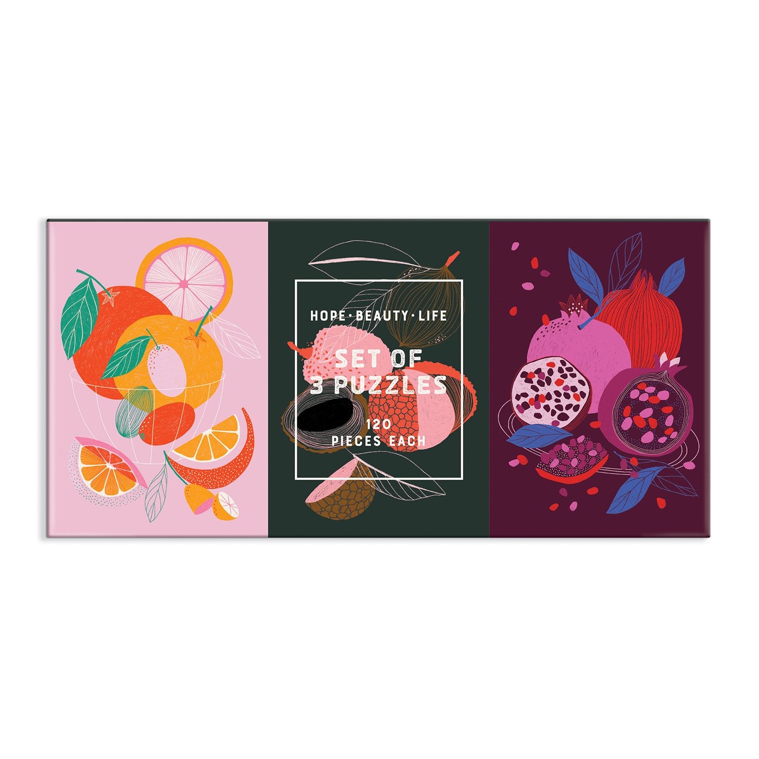 galison-hope-beauty-life-puzzle-set-3x120-teile-blumen image 2