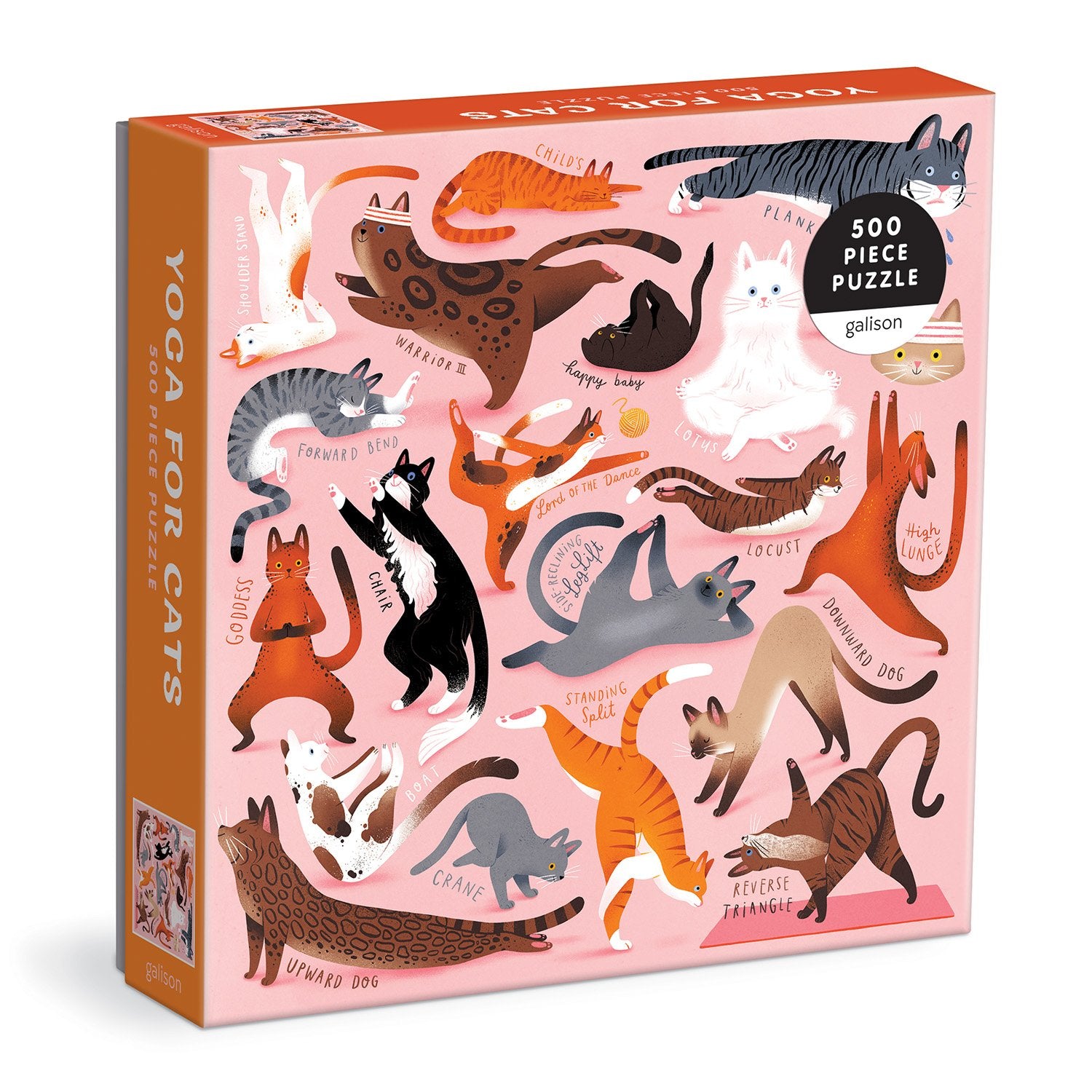 galison-yoga-for-cats-500-teile-puzzle-katzen image 1
