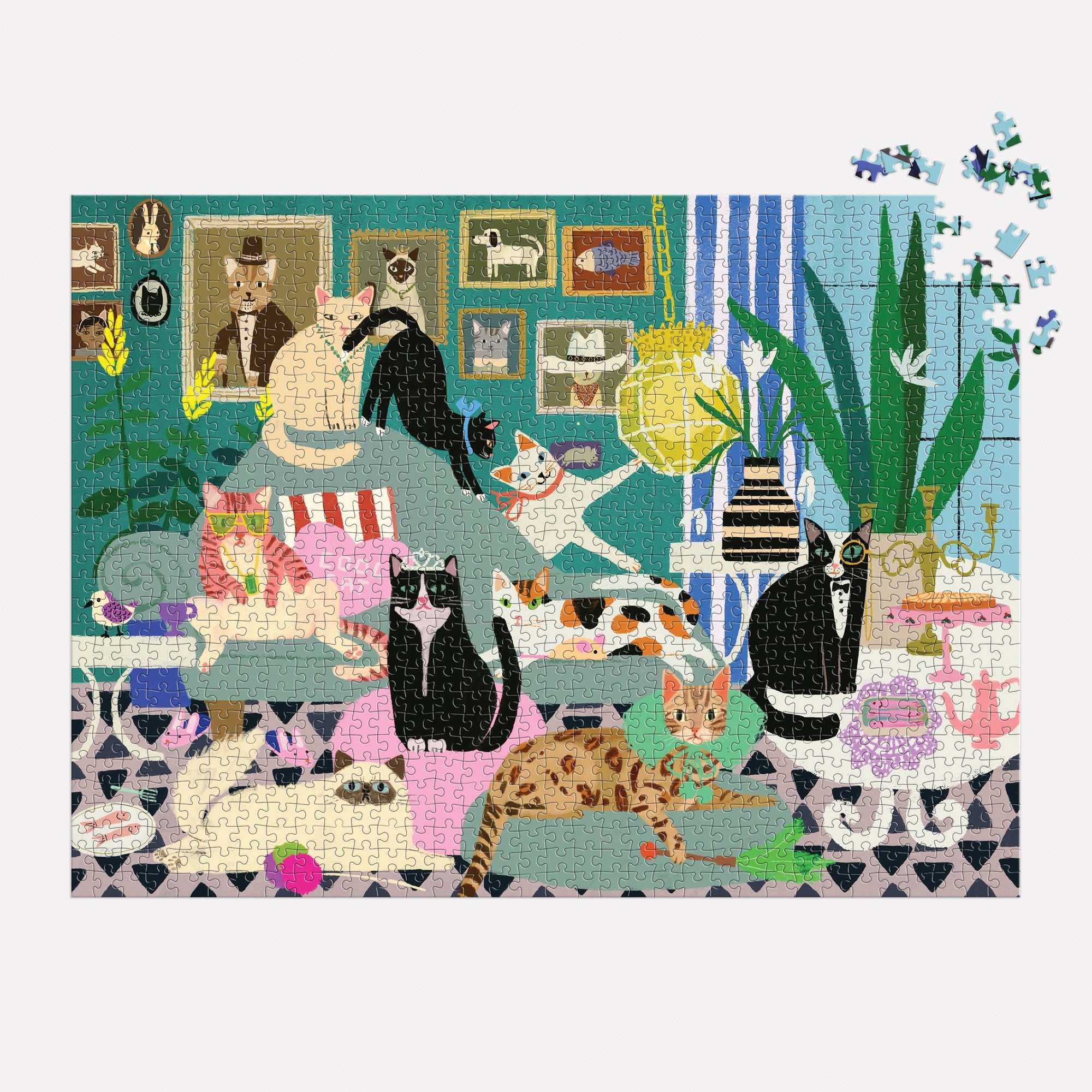 galison-glamour-cats-1000-teile-puzzle-katzenmotiv image 4