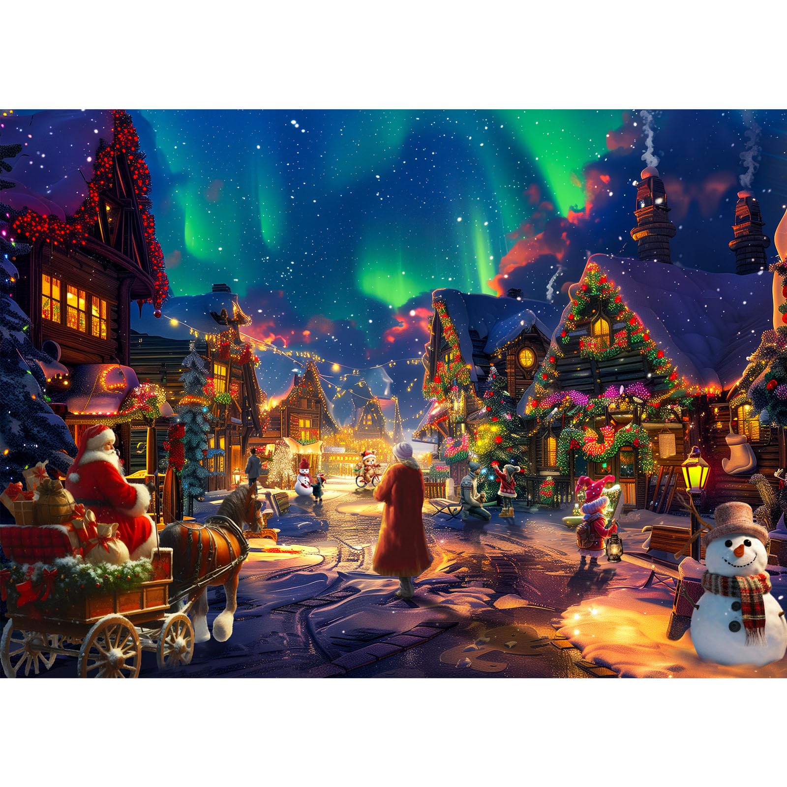 huadada-weihnachtsaurora-puzzle-1000-teile-impossible-bunt image 1