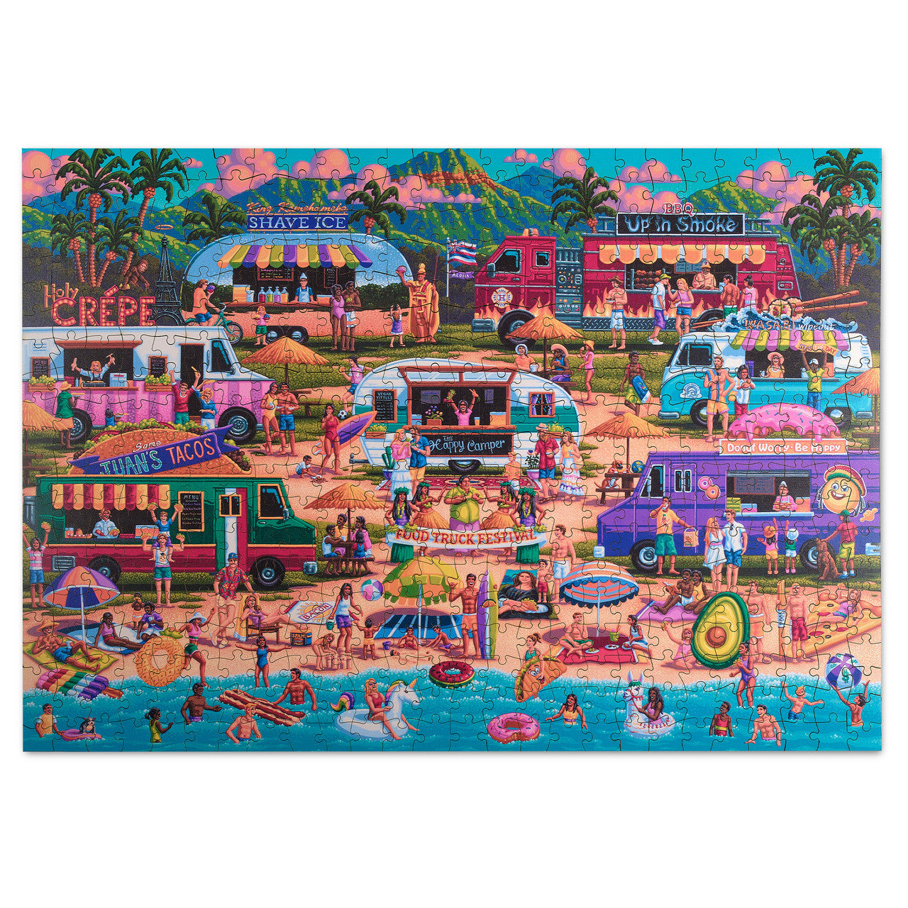 buffalo-games-hawaiian-food-truck-holzpuzzle-500-teile-strand image 2
