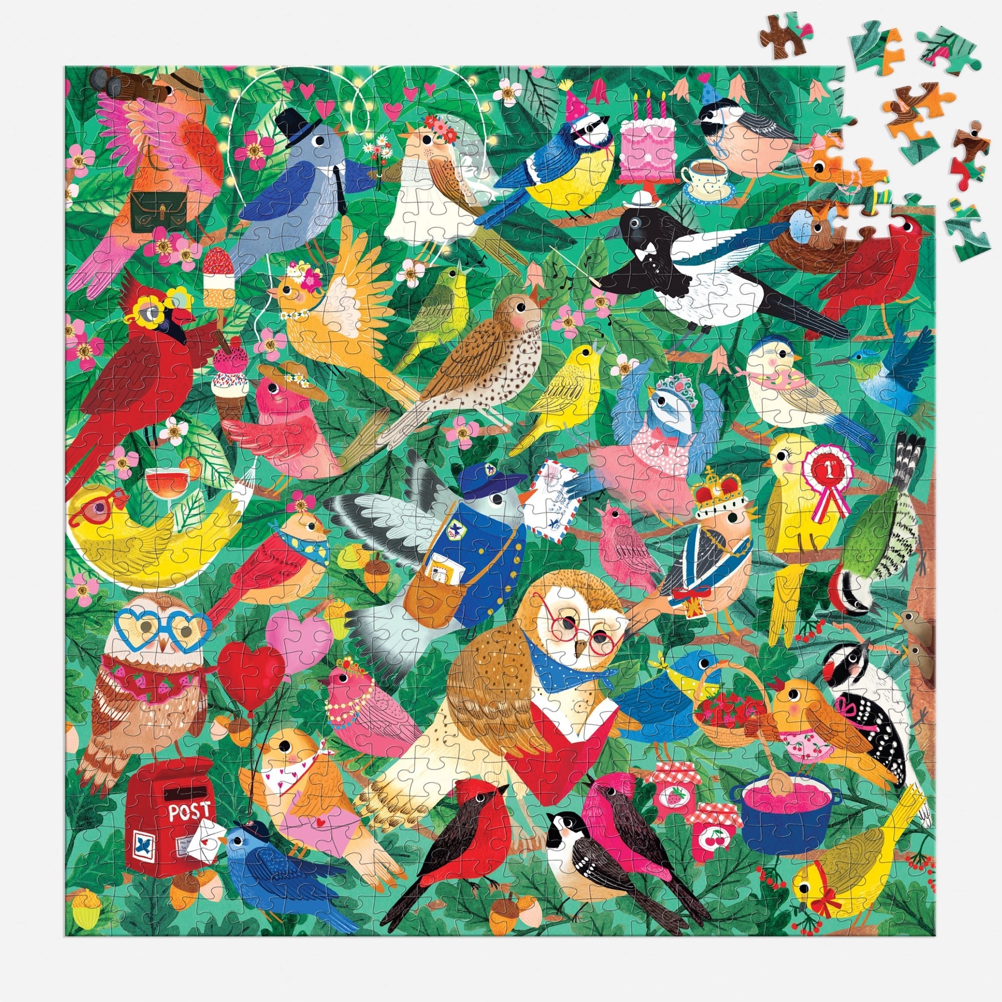 galison-birding-around-puzzle-500-teile-v-gel-51x51 image 4
