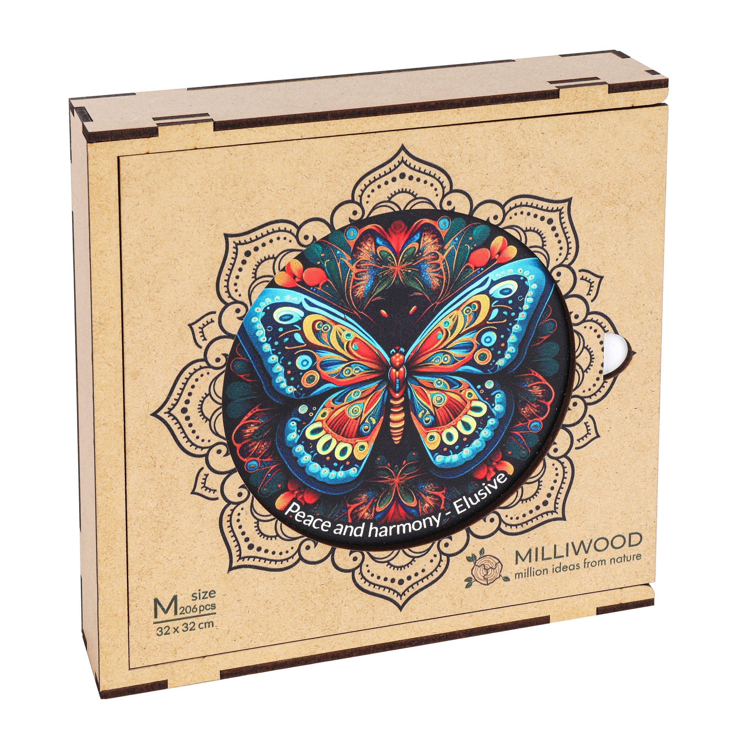 milliwood-peace-and-harmony-motyl-holzpuzzle-206-teile-mandala image 4