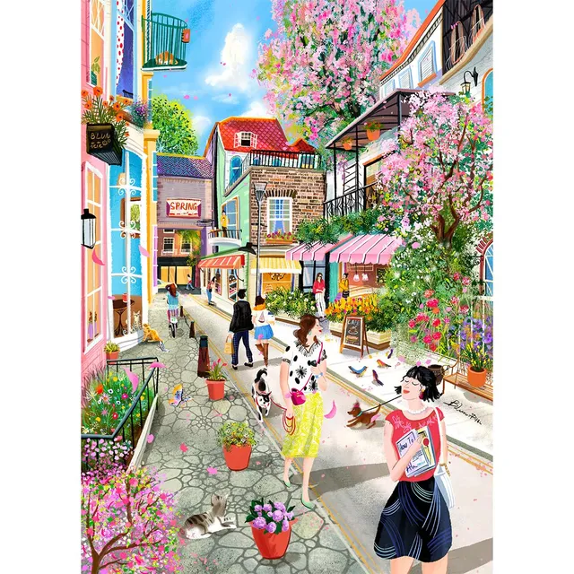 huadada-fr-hlingsbrise-gasse-500-teile-puzzle image 1
