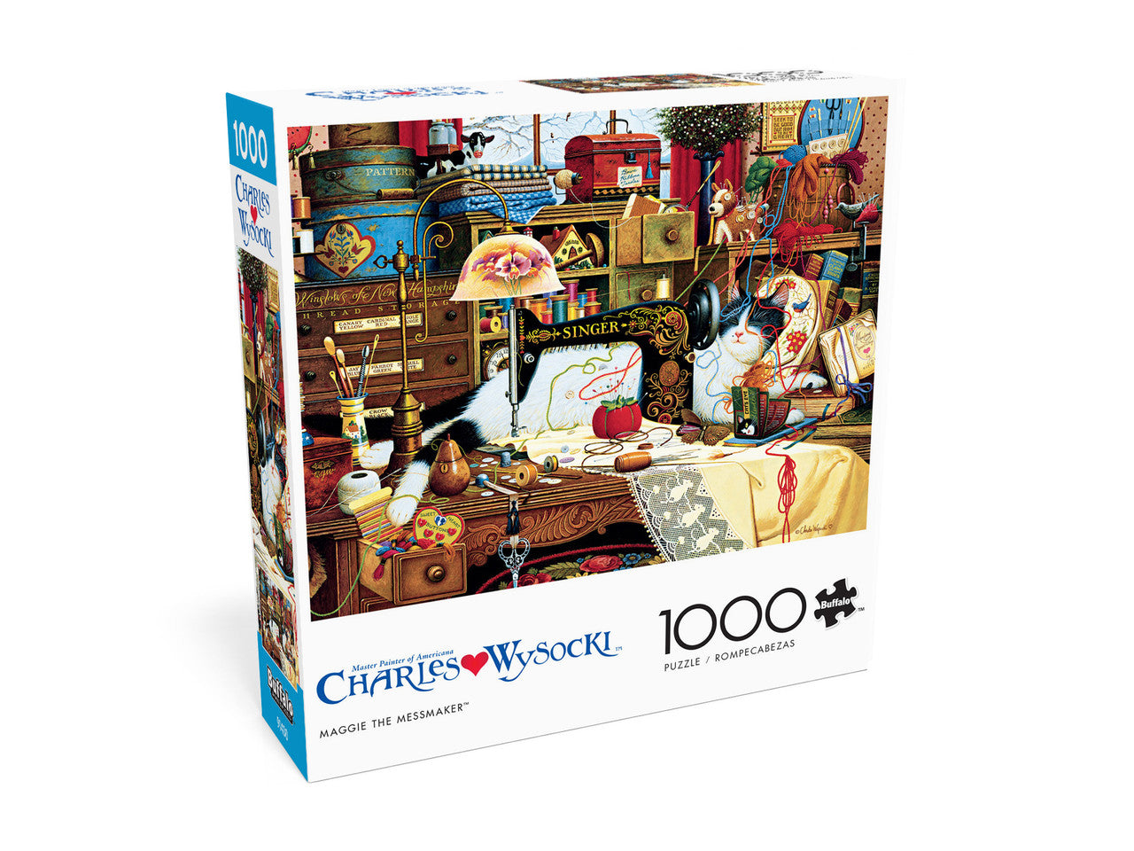 buffalo-charles-wysocki-maggie-the-messmaker-1000-puzzle-katze image 2