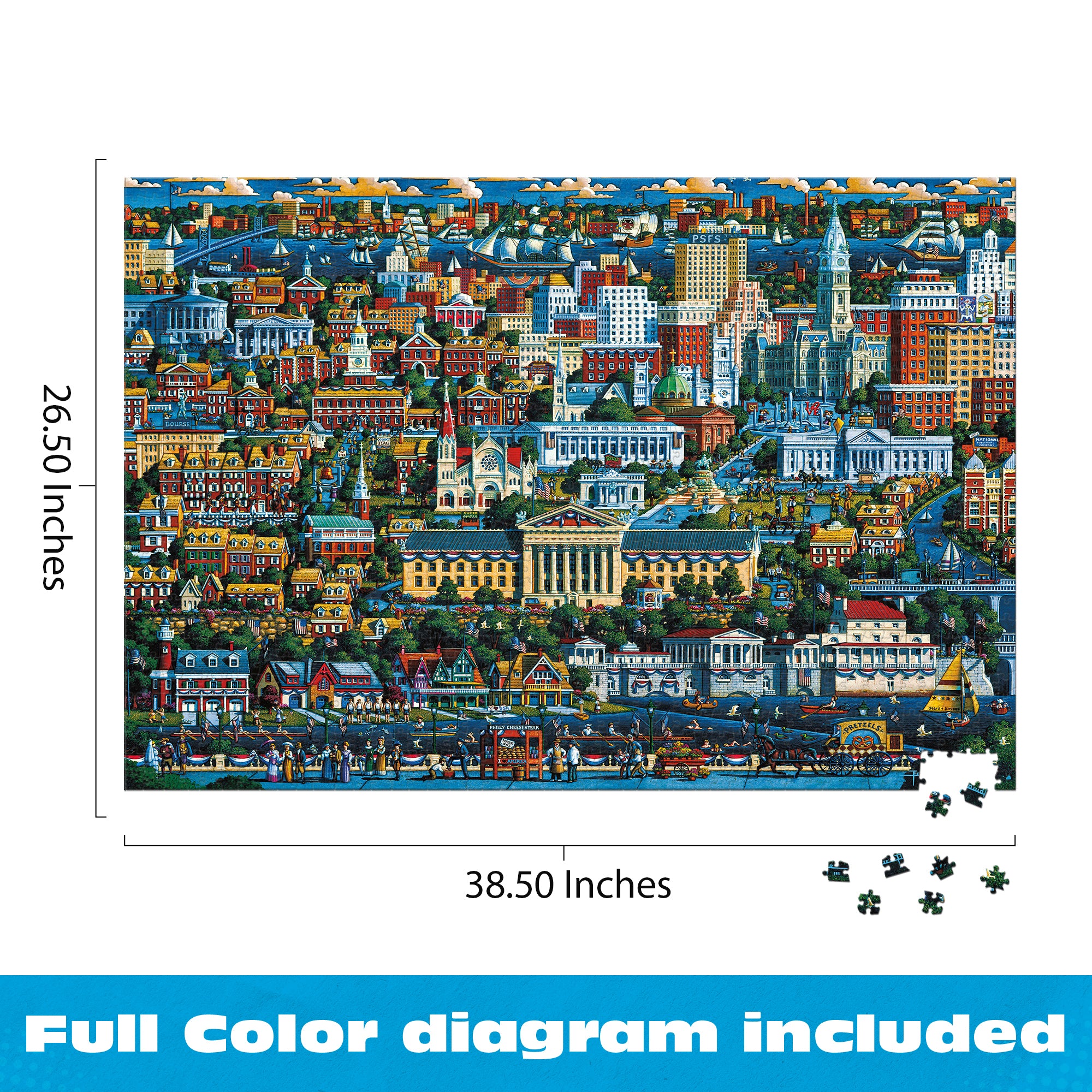 buffalo-games-philadelphia-puzzle-2000-teile-stadt-motiv image 7