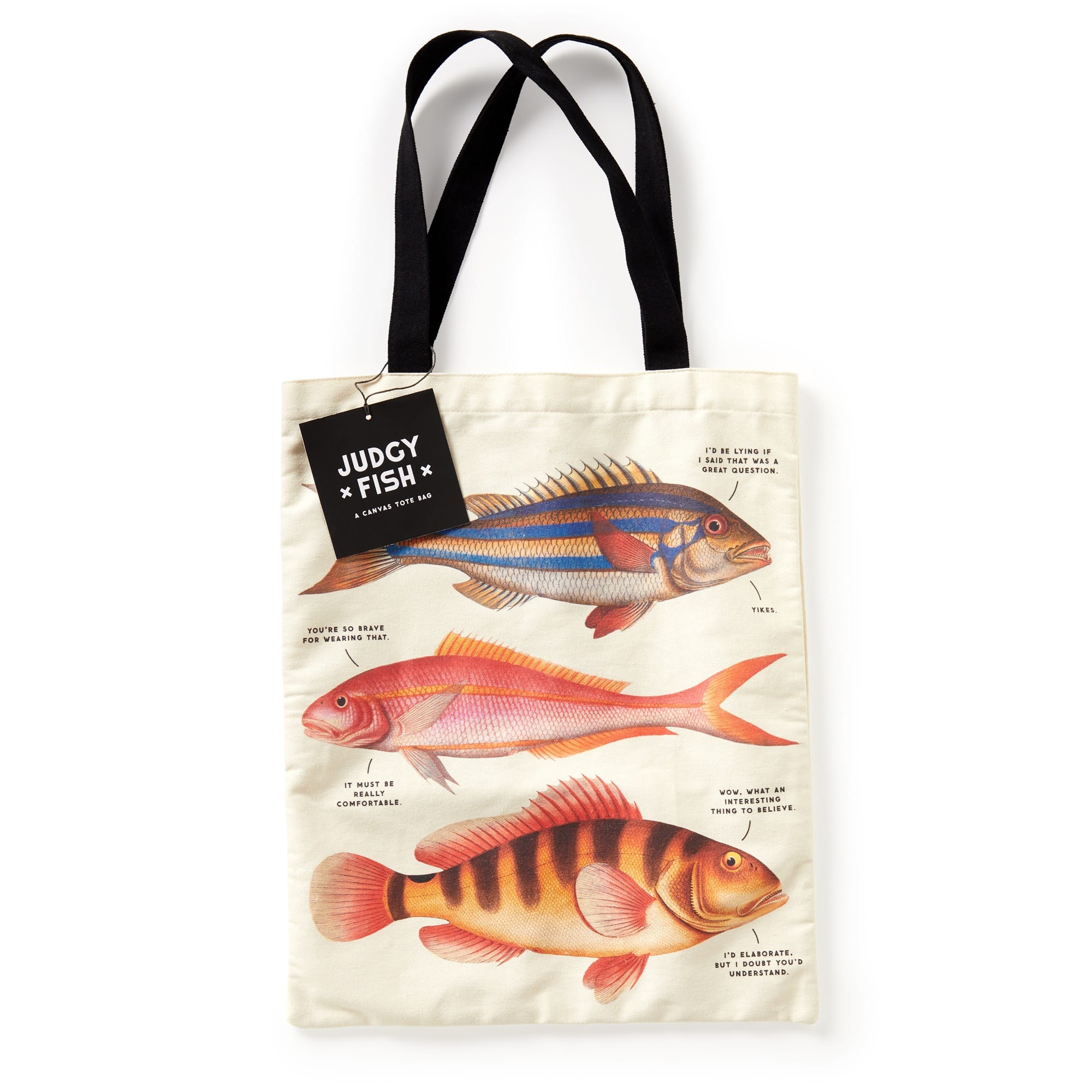 galison-judgy-fish-canvas-tote-stofftasche-fische image 5