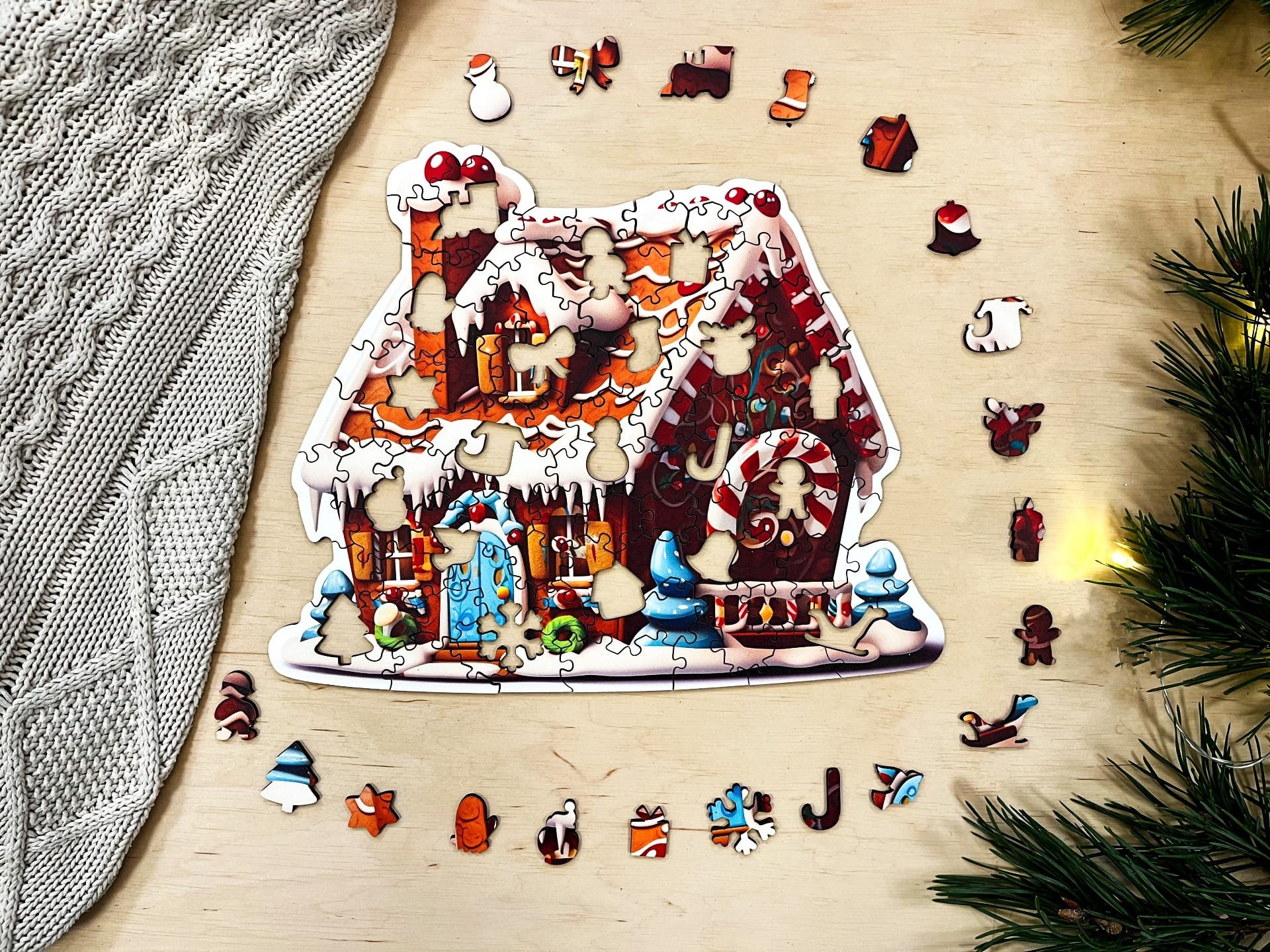 milliwood-christmas-gingerbread-holzpuzzle-100-teile-deko image 3