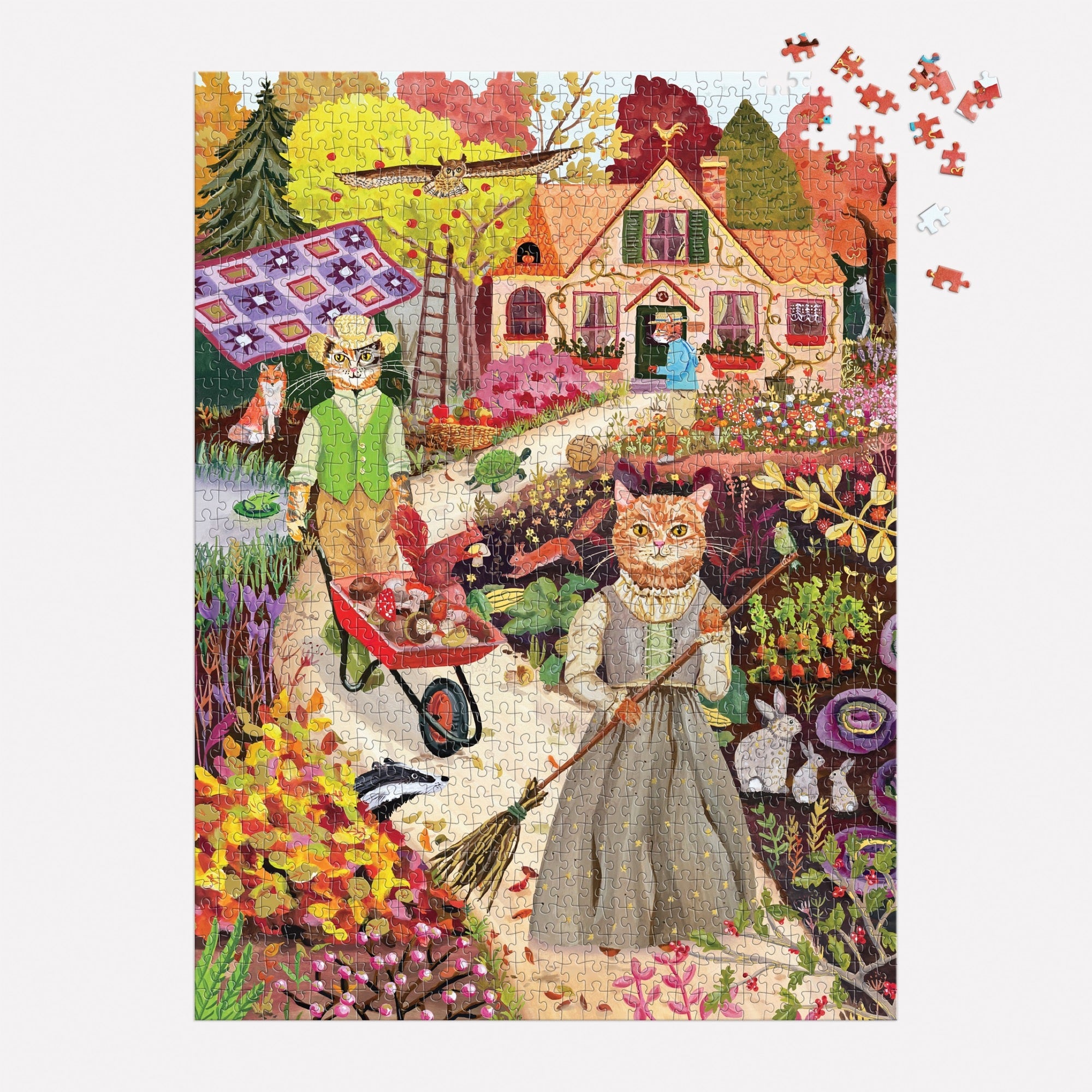 galison-cottage-cats-puzzle-1000-teile-folie-katzen image 4