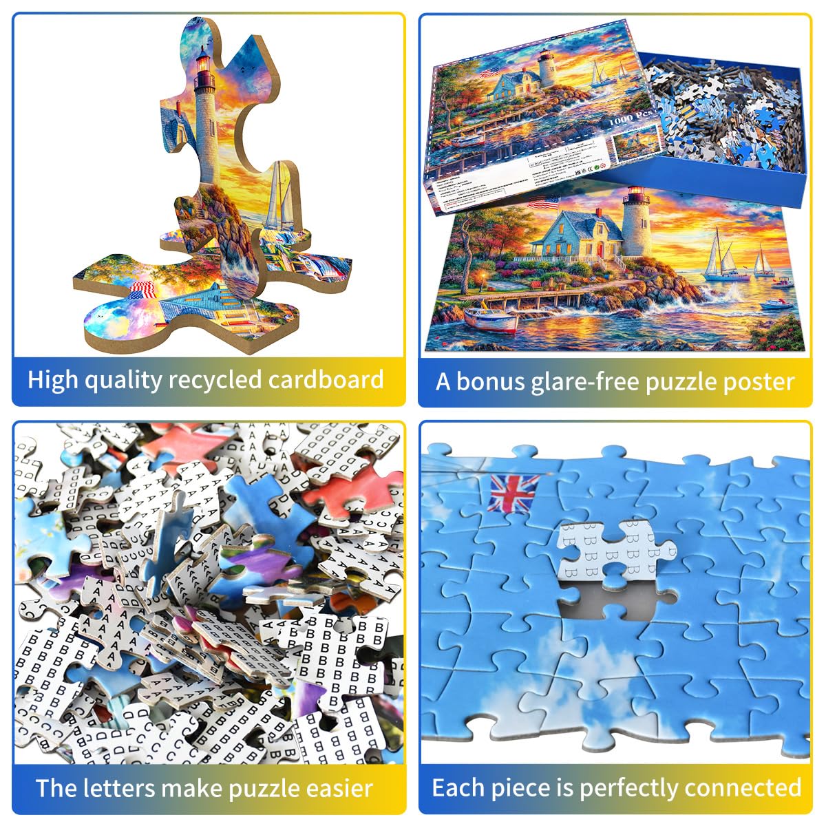 huadada-puzzle-1000-teile-leuchtturm-70x50-cm image 3