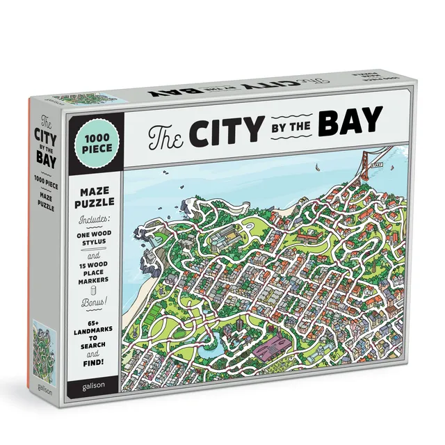 galison-the-city-by-the-bay-1000-teile-maze-puzzle-labyrinth image 1