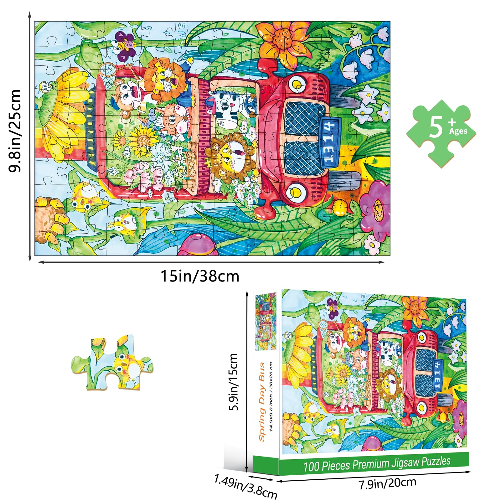 huadada-100-teile-kinderpuzzle-fr-hlingsbus-38x25-cm image 2