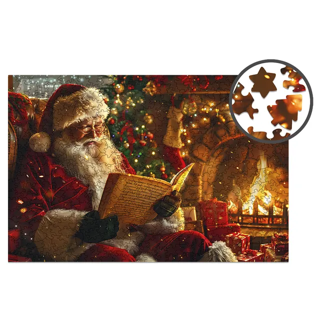 milliwood-christmas-santa-klaus-holzpuzzle-500-teile-weihnachtsmotiv image 1