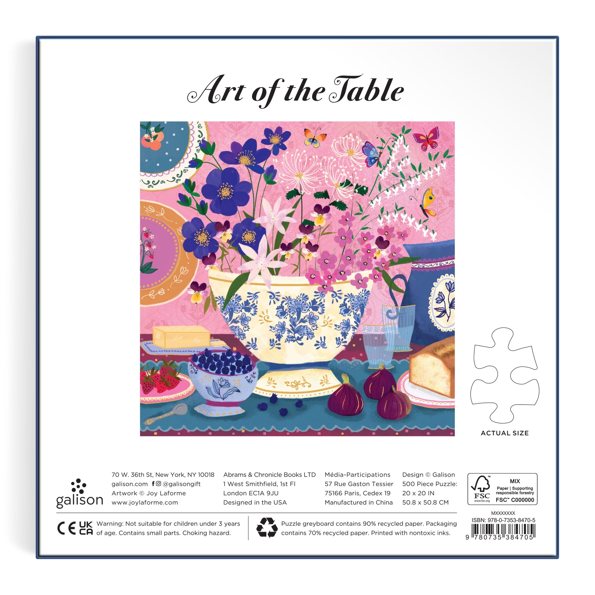 galison-joy-laforme-art-of-the-table-puzzle-500-teile-folie-blumen image 5