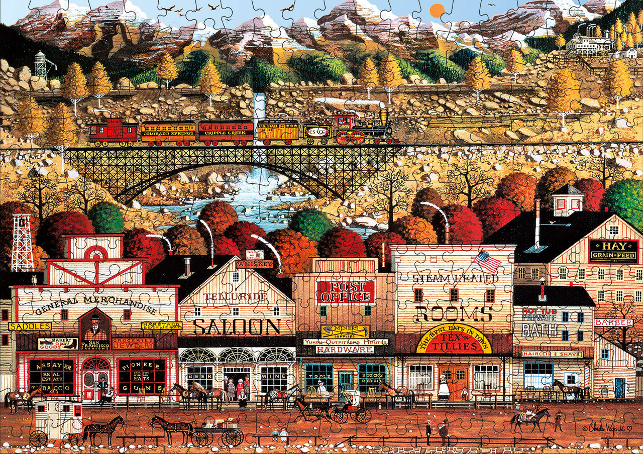 buffalo-games-sleepy-town-west-300-teile-puzzle-xl-wild-west image 1