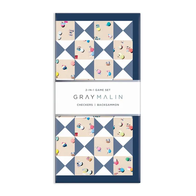 galison-gray-malin-2-in-1-spieleset-backgammon-dame image 1
