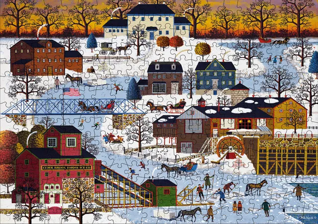 buffalo-games-charles-wysocki-cider-brook-farms-puzzle-300-teile-winter image 1