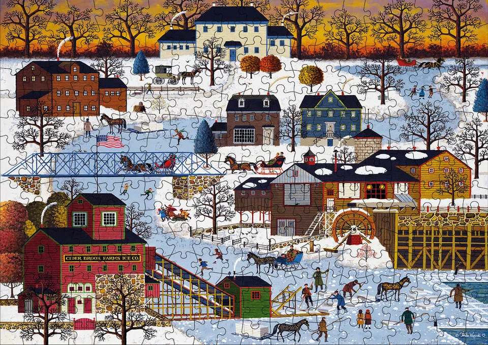 buffalo-games-charles-wysocki-cider-brook-farms-puzzle-300-teile-winter image 1