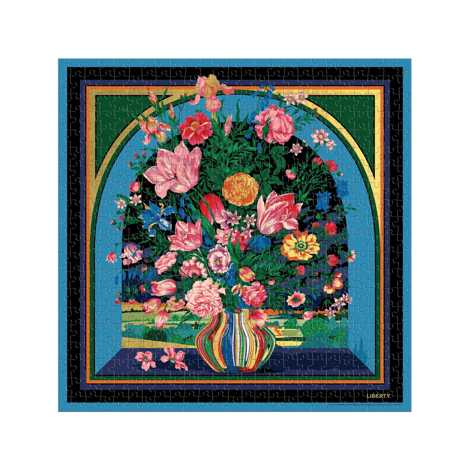 galison-liberty-vista-500-teile-puzzle-buchbox-blumenmotiv image 4
