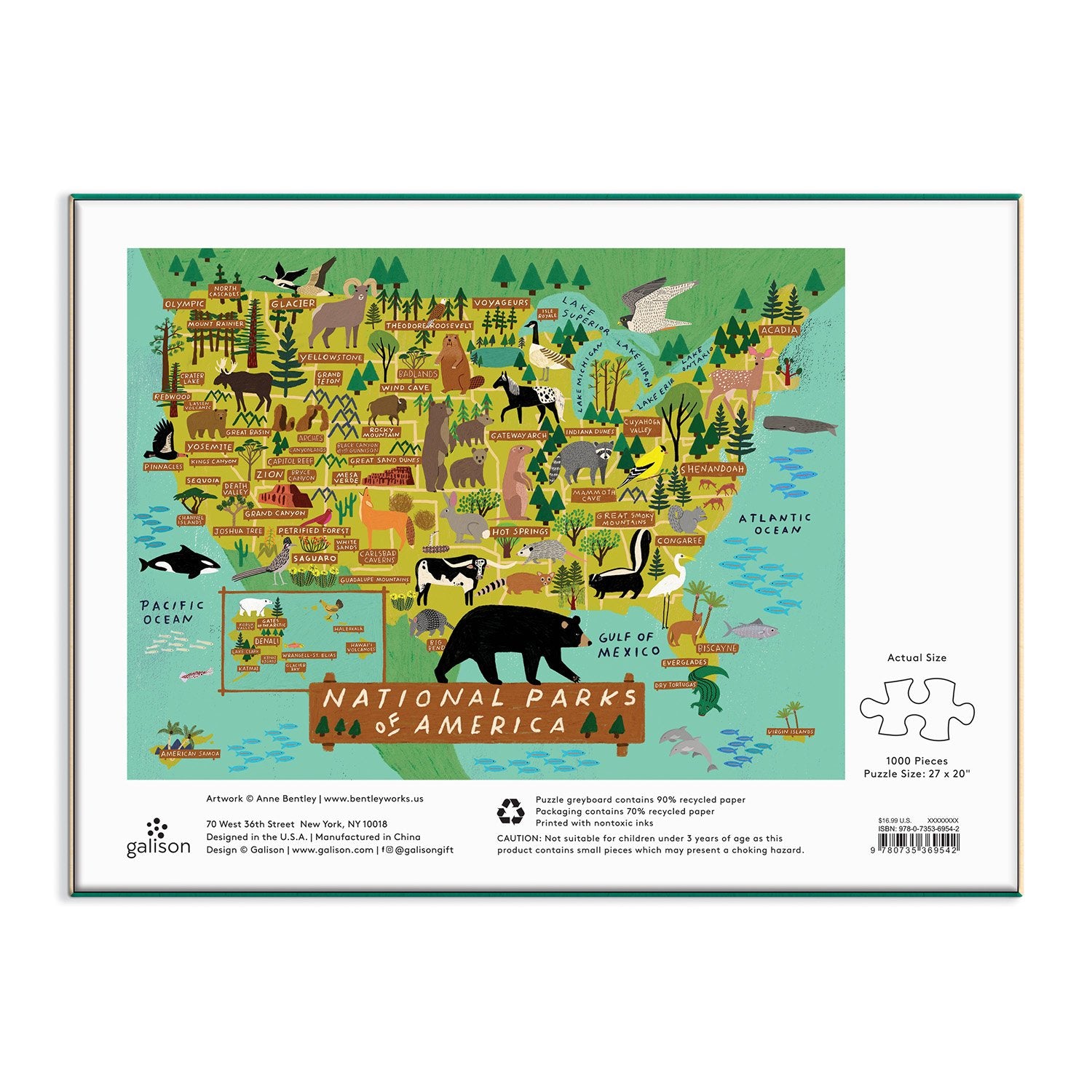 galison-national-parks-of-america-puzzle-1000-teile-karte image 4