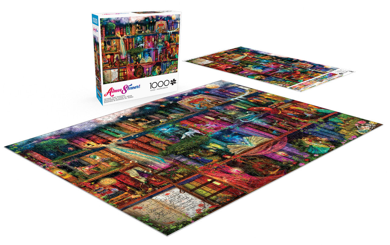 buffalo-games-treasure-hunt-bookshelf-puzzle-1000-teile-fantasy image 4