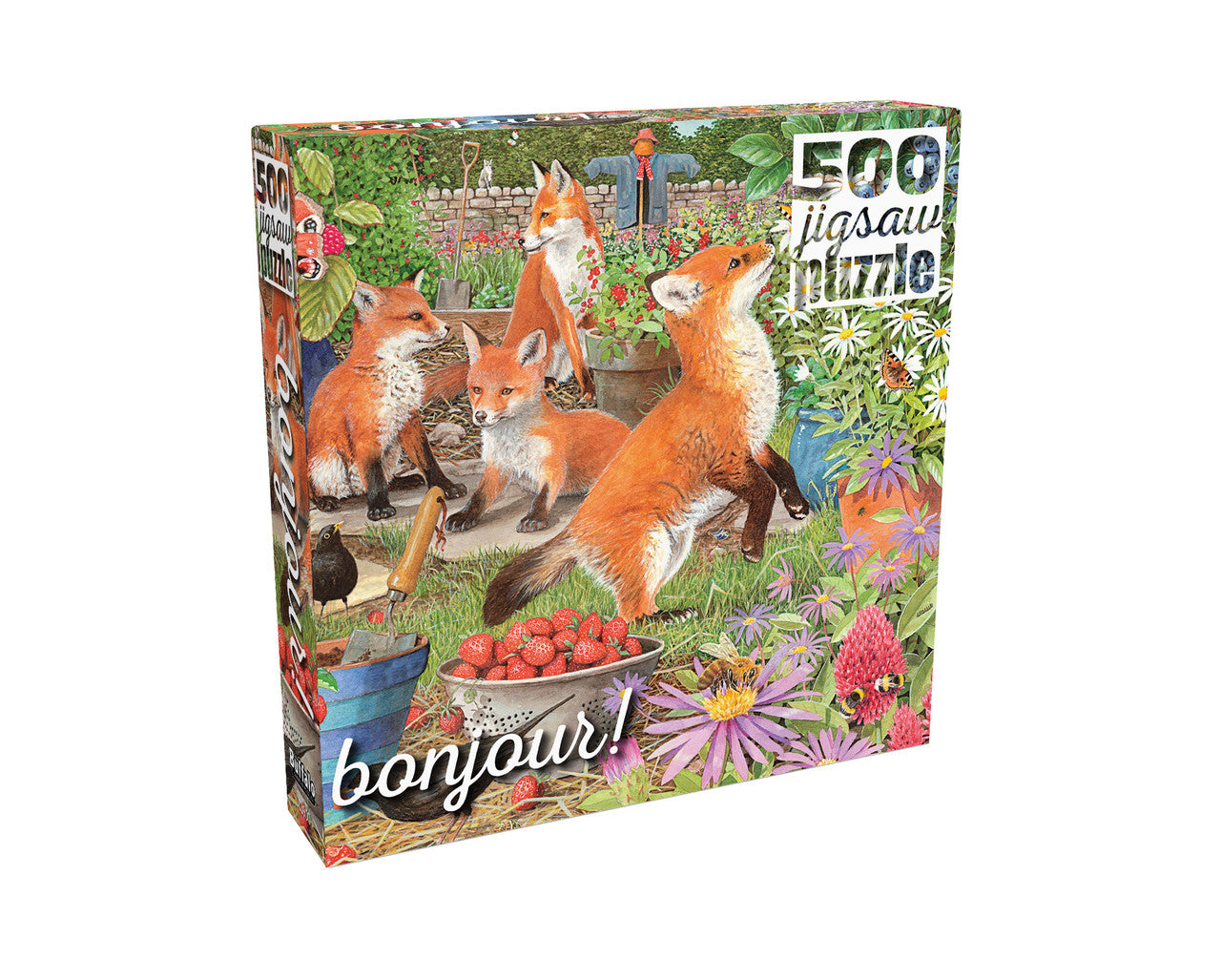buffalo-games-bonjour-f-chse-puzzle-500-teile-garten image 3