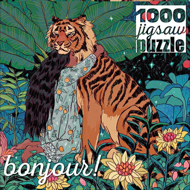 buffalo-games-bonjour-wild-friend-puzzle-1000-teile-tiger image 1