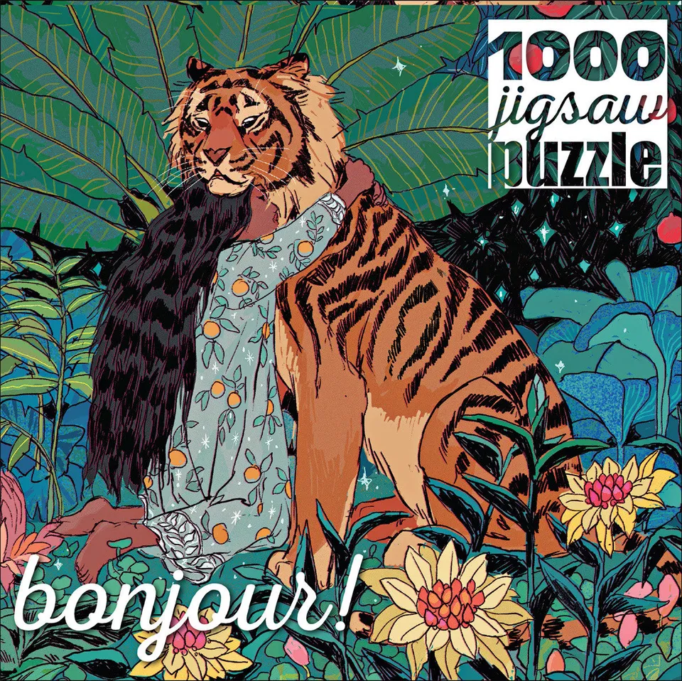 buffalo-games-bonjour-wild-friend-puzzle-1000-teile-tiger image 1
