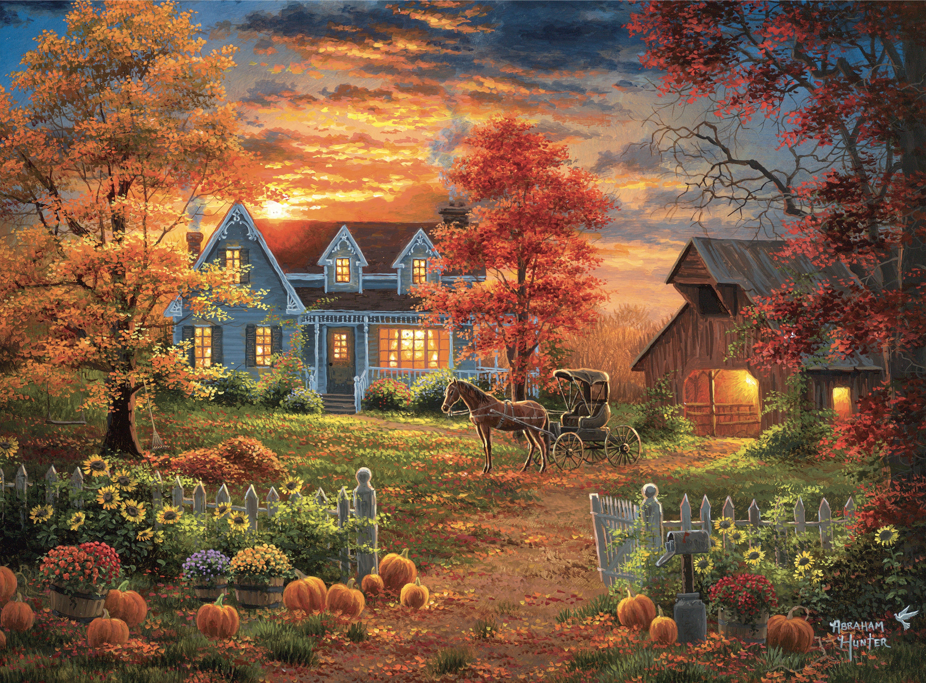 buffalo-games-abraham-hunter-autumn-lights-1000-teile-puzzle image 7