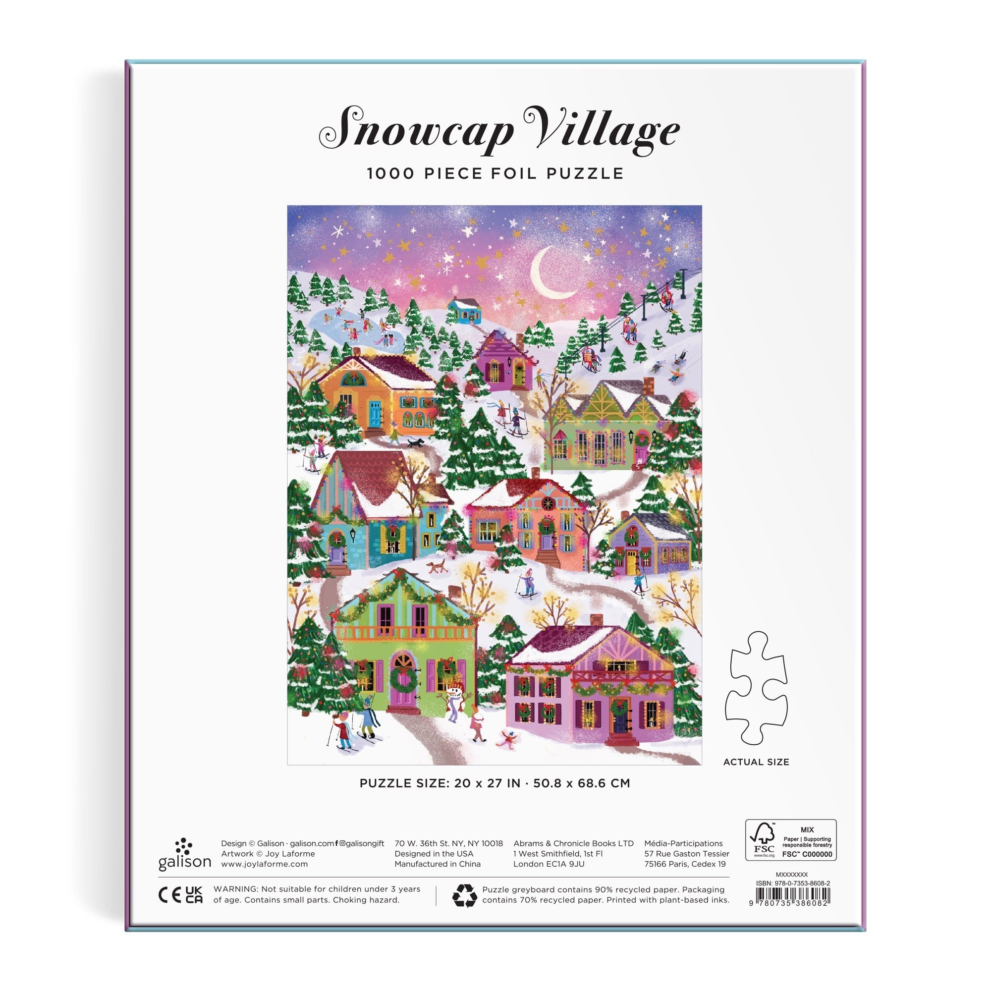 galison-snowcap-village-puzzle-1000-teile-winter-foil image 6