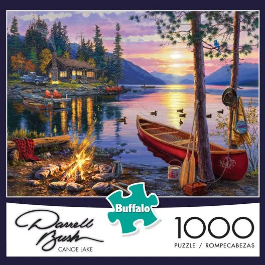 buffalo-games-darrell-bush-canoe-lake-1000-teile-puzzle-see image 1