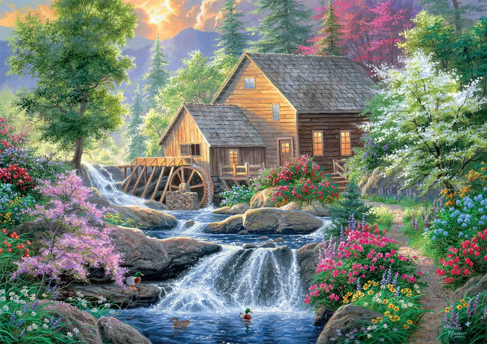 buffalo-games-abraham-hunter-summertime-mill-puzzle-500-teile-m-hle image 1