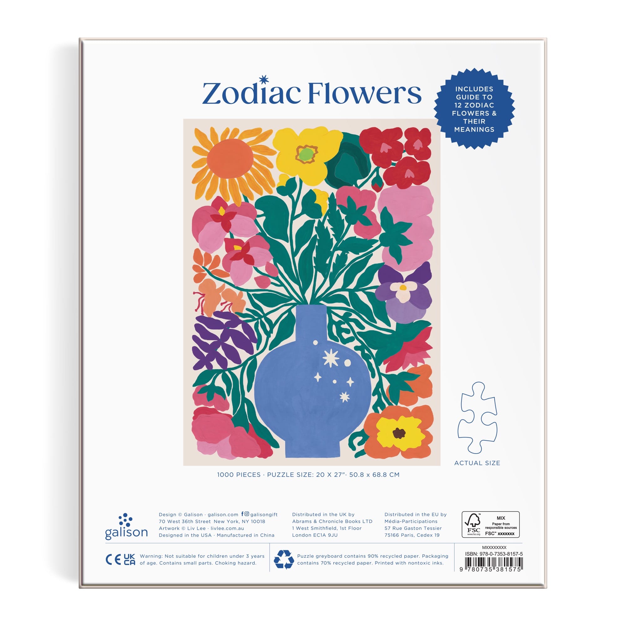 galison-zodiac-flowers-1000-teile-puzzle-blumen-sternzeichen image 7