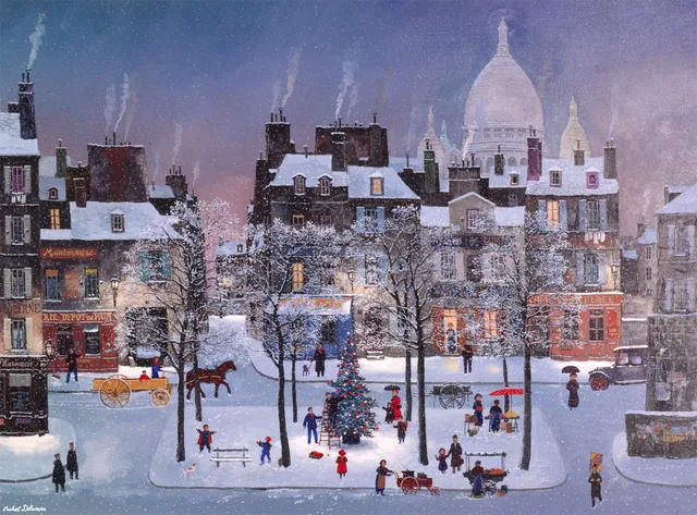 buffalo-games-christmas-in-monmartre-puzzle-1000-teile-glitzer image 1