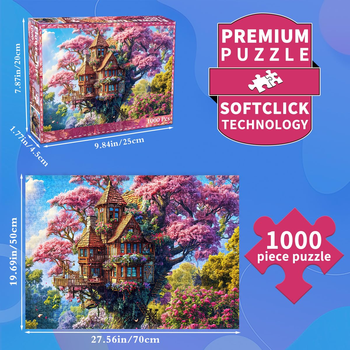 huadada-puzzle-1000-teile-blumenbaum-70x50-cm image 5