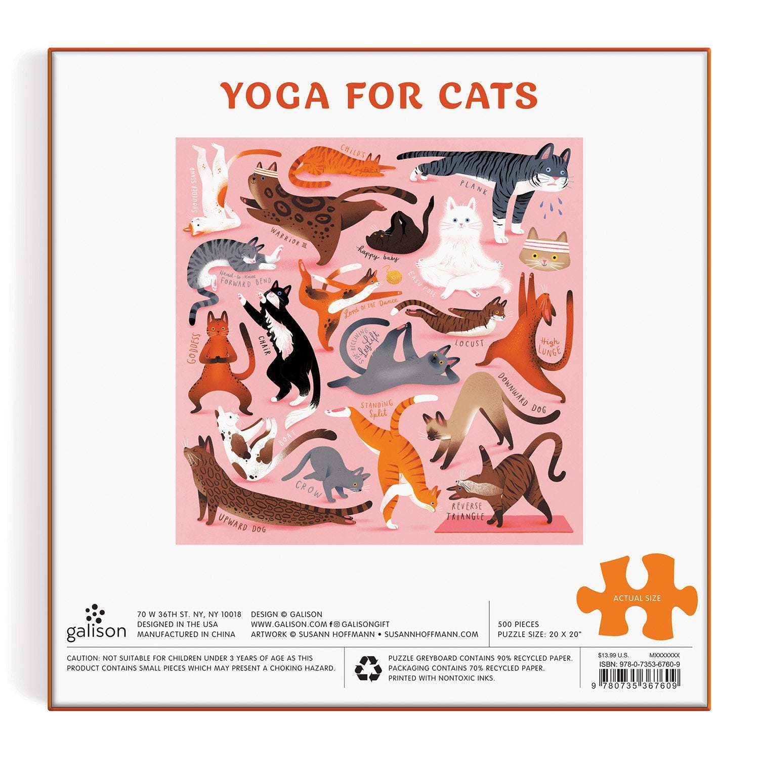 galison-yoga-for-cats-500-teile-puzzle-katzen image 4
