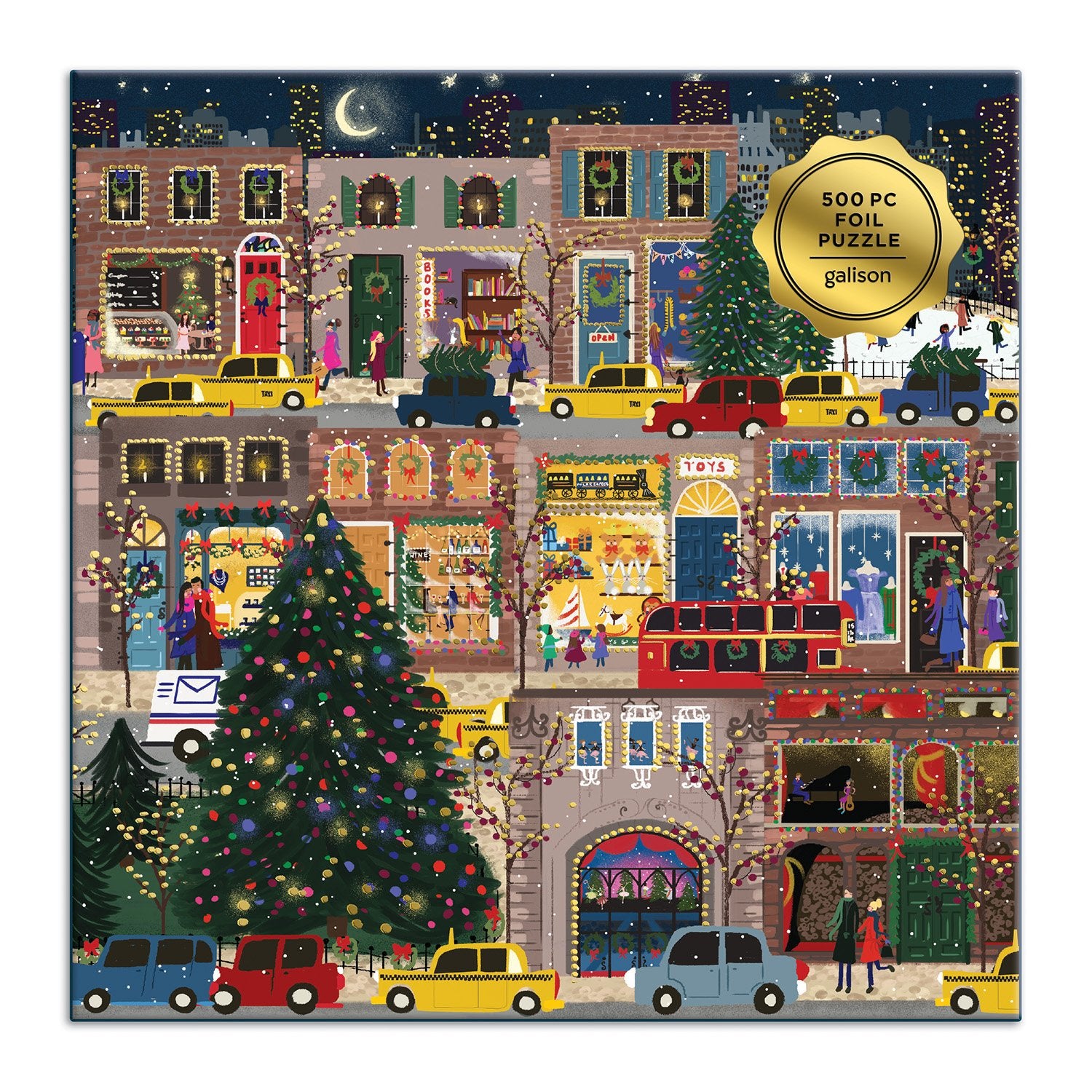galison-winter-lights-500-teile-puzzle-foil-weihnachten image 2