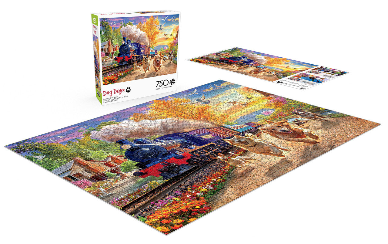buffalo-games-dog-days-racing-train-puzzle-750-teile-hunde image 3