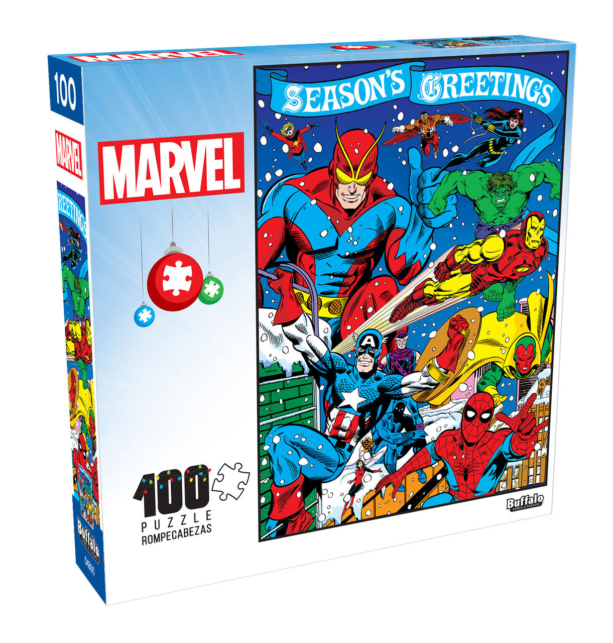 buffalo-games-marvel-weihnachtspuzzle-100-teile-season-s-greeting image 4