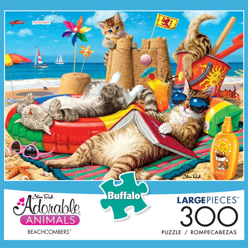 buffalo-games-adorable-animals-beachcombers-300-teile-xxl-katzen image 1