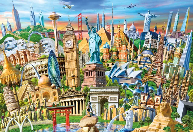 buffalo-games-world-landmarks-2000-teile-puzzle image 1