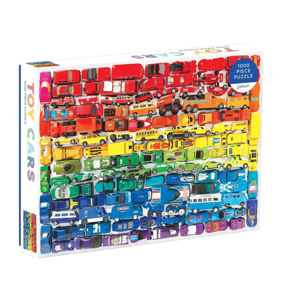 galison-jigsaw-rainbow-toy-cars-puzzle-1000-teile-autos image 1