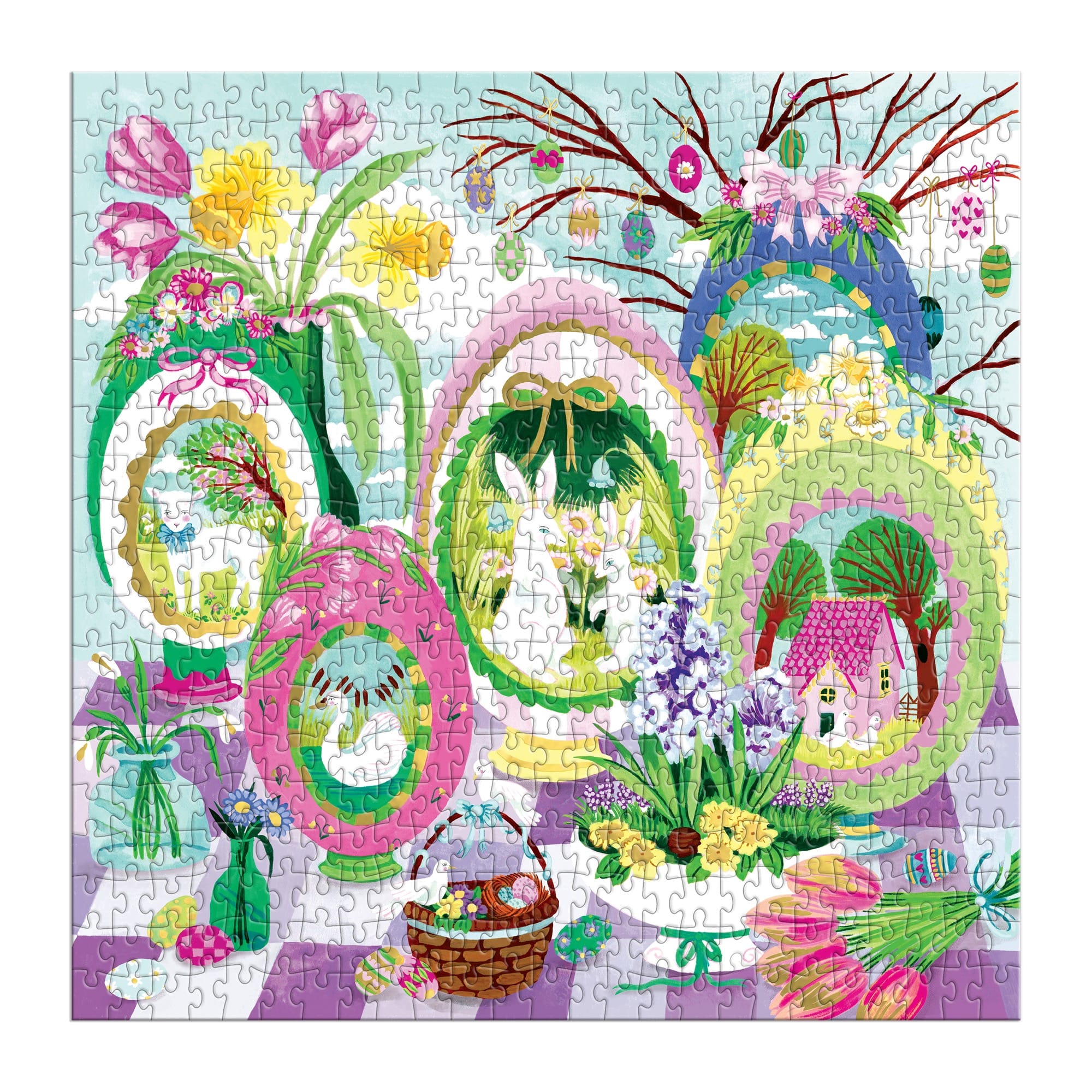galison-windows-to-spring-500-teile-puzzle-mit-folie-ostern image 3
