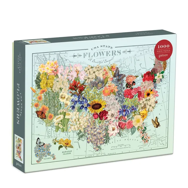 galison-usa-state-flowers-puzzle-1000-teile-wendy-gold image 1