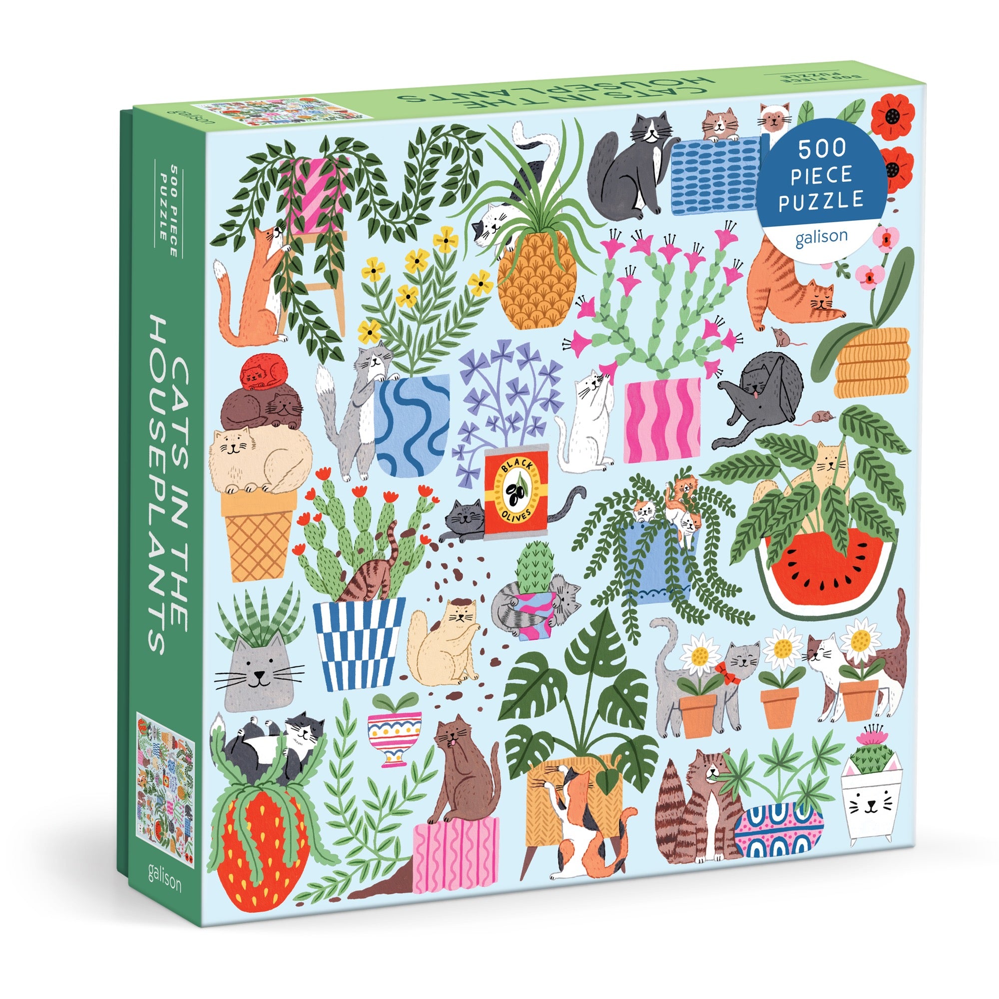 galison-cats-in-the-houseplants-puzzle-500-teile-katzen image 1
