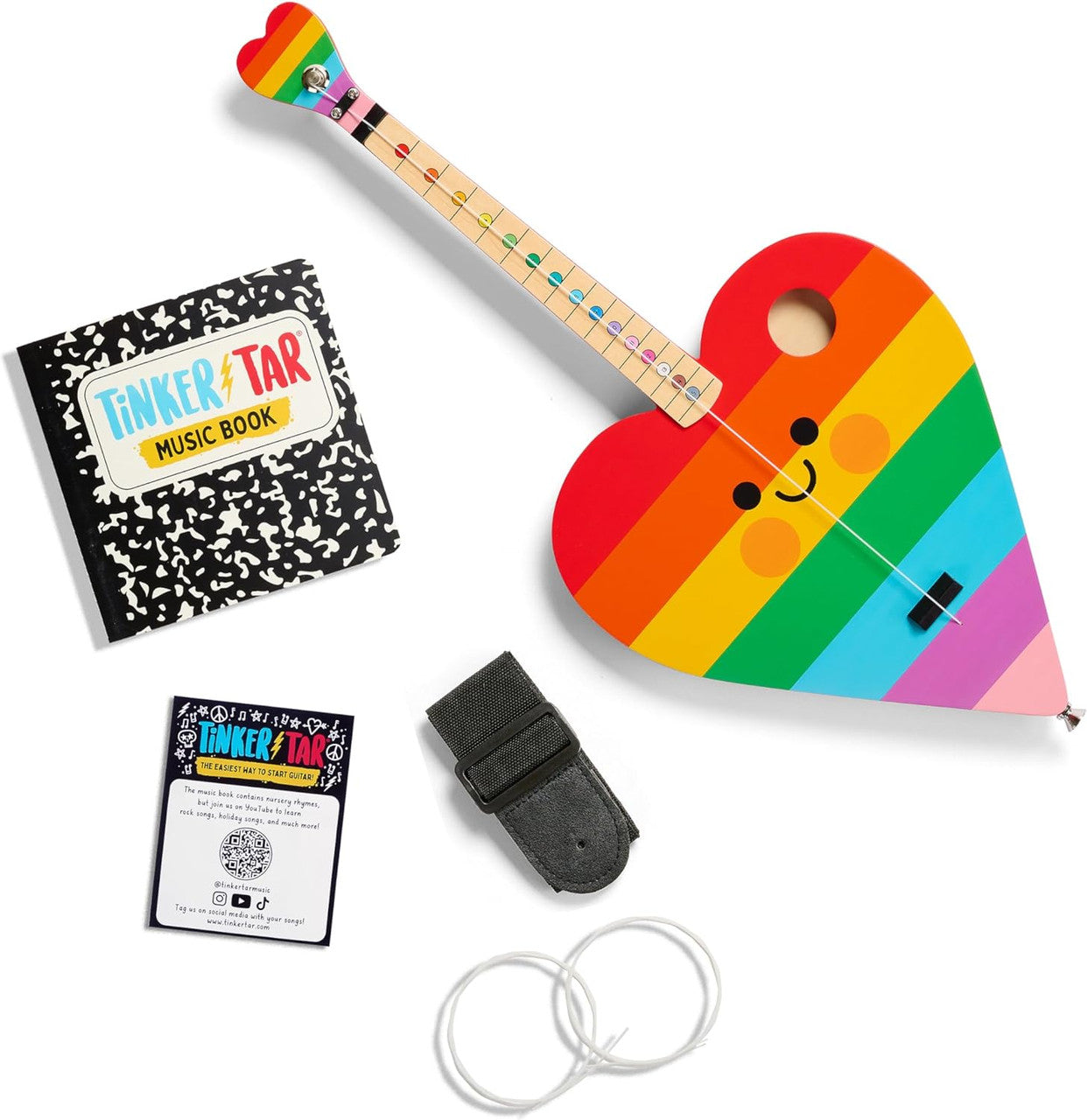 buffalo-games-tinkertar-rainbow-heart-kindergitarre-1-saitig-holz image 1