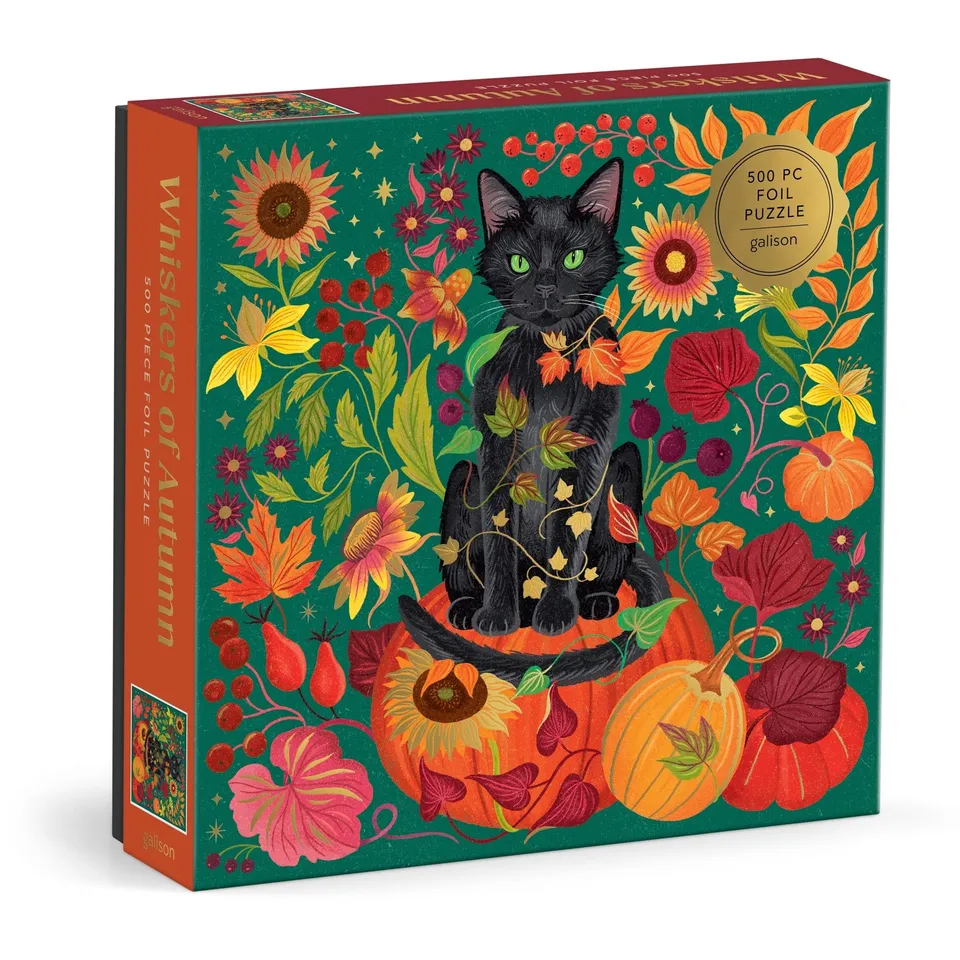 galison-whiskers-of-autumn-puzzle-500-teile-katze image 1