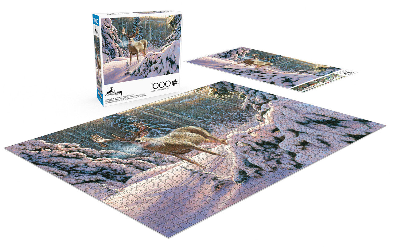 buffalo-games-walking-winter-wonderland-puzzle-1000-teile-hirsch image 3