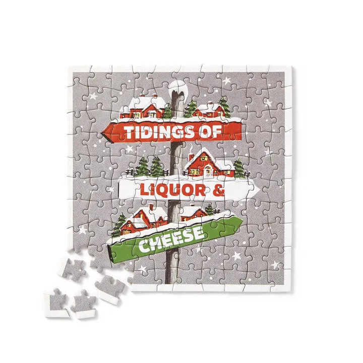 galison-tidings-mini-puzzle-100-teile-geformt image 1